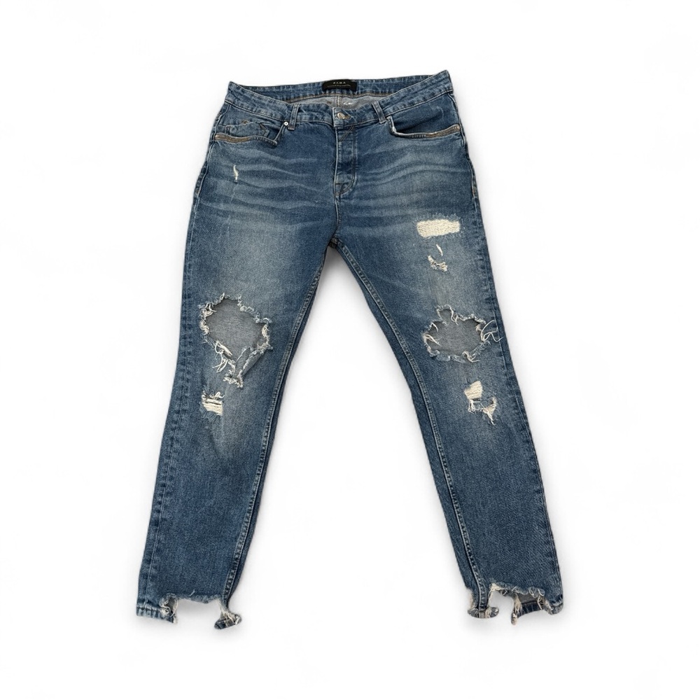 Zara Light Blue Denim Pants